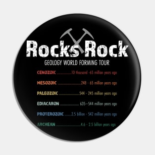 Geology Rock Concert Tour Tshirt Pin