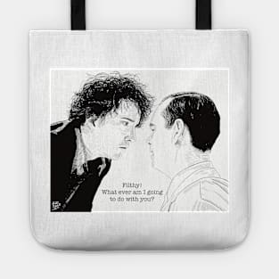 Bernard Black and the cleaner, Black Books, Grapes of Wrath. Tote