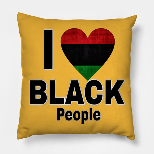 I Love 🖤 Black People - Sticker - Double-sided Pillow by SubversiveWare