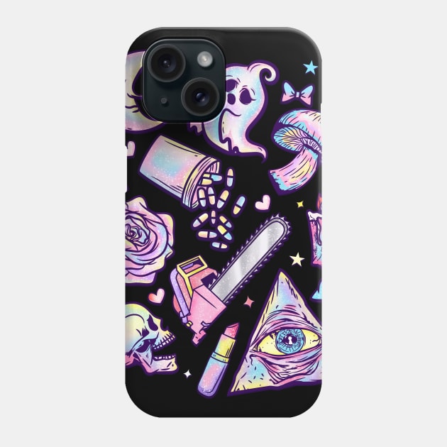 Creepy Cute Aesthetic Pastel Goth - Kawaii Chibi Gift Phone Case by biNutz