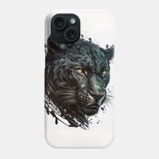 Panther Portrait Animal Painting Wildlife Outdoors Adventure Phone Case