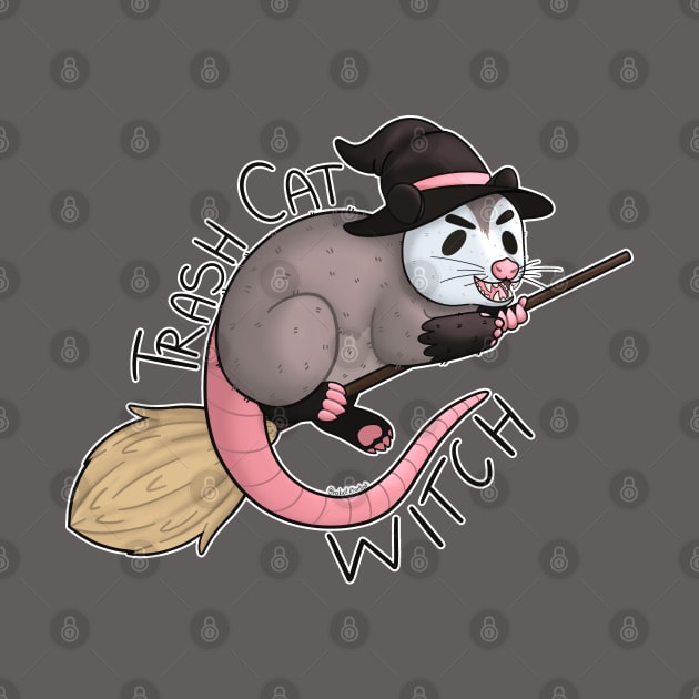 Trash cat witch (Opossum witch) by Roa