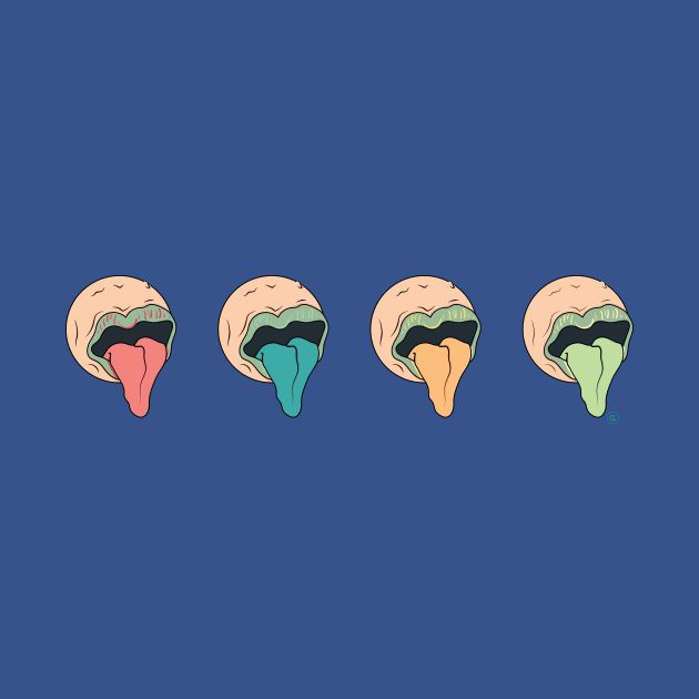 Planet Licky Licky Tongue Tongue by CalebLindenDesign