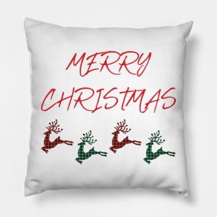 Merry Christmas Reindeer Pillow