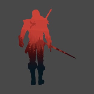 Witch hunter with sword - red variant T-Shirt