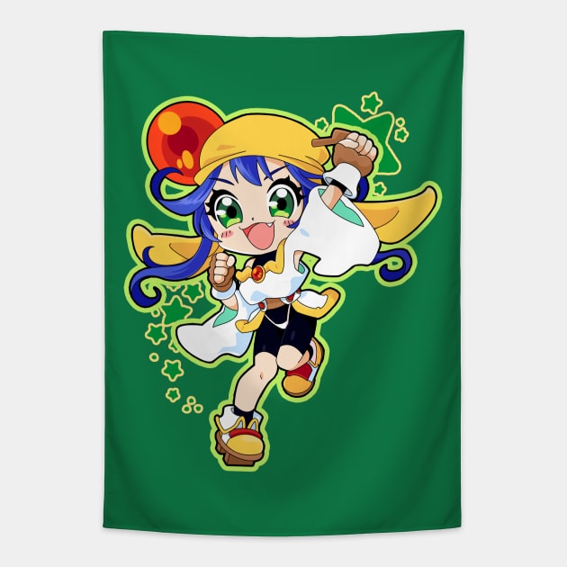 Kawaii Lime Tapestry by WarGreymonZero