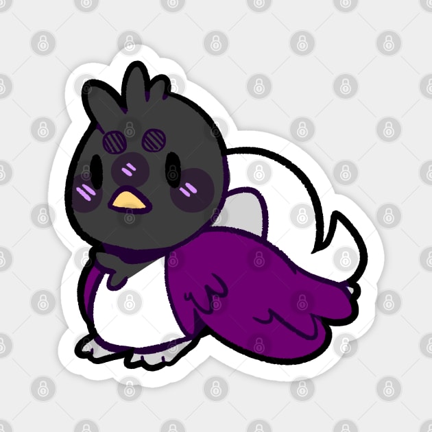 pride birb- Demisexual Variant Magnet by Brewing_Personalitea