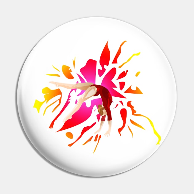 Gymnast in Motion Pin by MakingAir