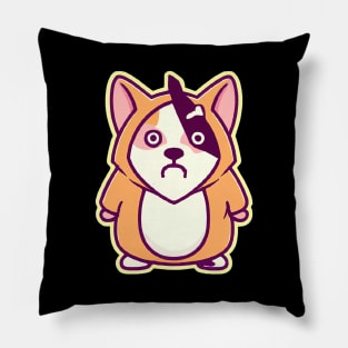 Scary Corgi Costume Retro Colorful Cute Pillow