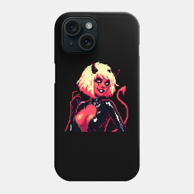 devil girl Phone Case by vaporgraphic