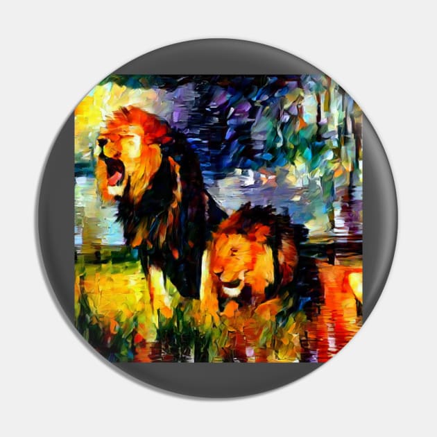 lion painting (leo art, lion king) Pin by Thepurplepig