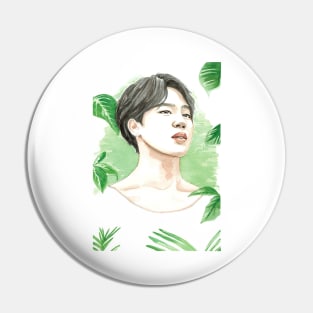 BTS Jimin Park Jimin Nature Plant Watercolour Painting Pin