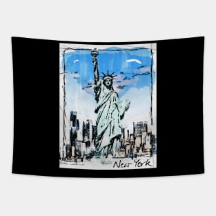 NEW YORK Manhattan The Bronx Brooklyn Queens Staten Island - Pop Art Tapestry