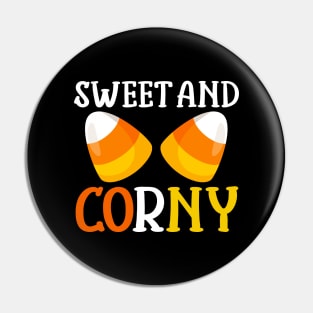 Halloween Design Candy Corn Sweet and Corny Halloween Fashion Pin