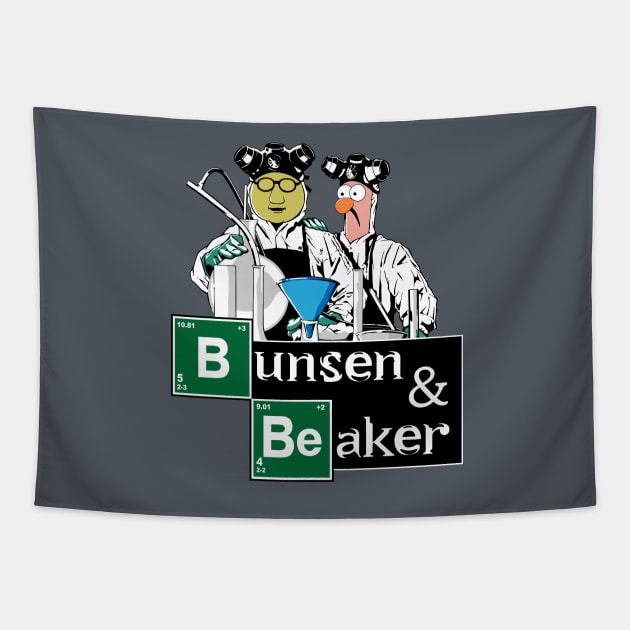 Bunsen & Beaker Tapestry by Mephias