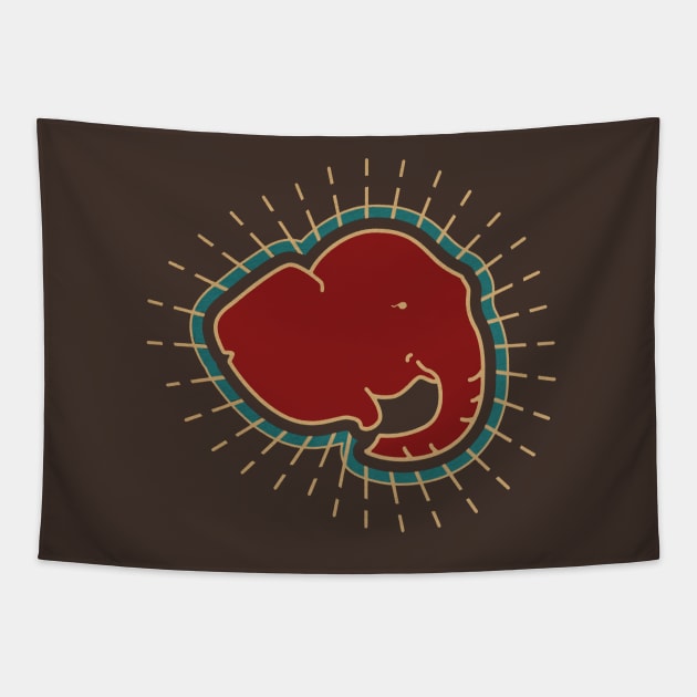 Elephant Vibes Tapestry by sfundayart