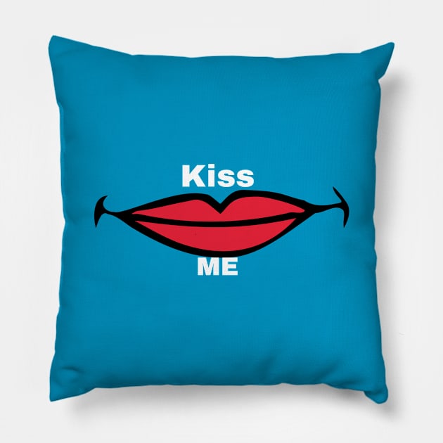 Kiss Me Lips Pillow by CocoBayWinning 