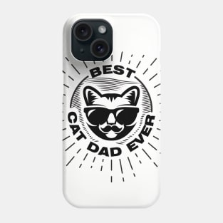 Best Cat Dad Ever - Black Print - Fathers Day Phone Case