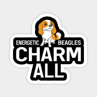 energetic beagles charm all Magnet
