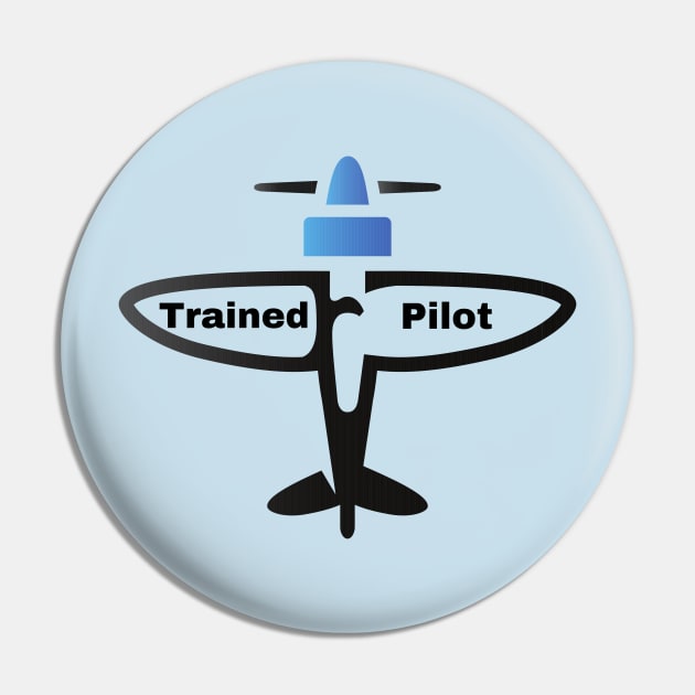 Trained Pilot Design Pin by Bazzar Designs