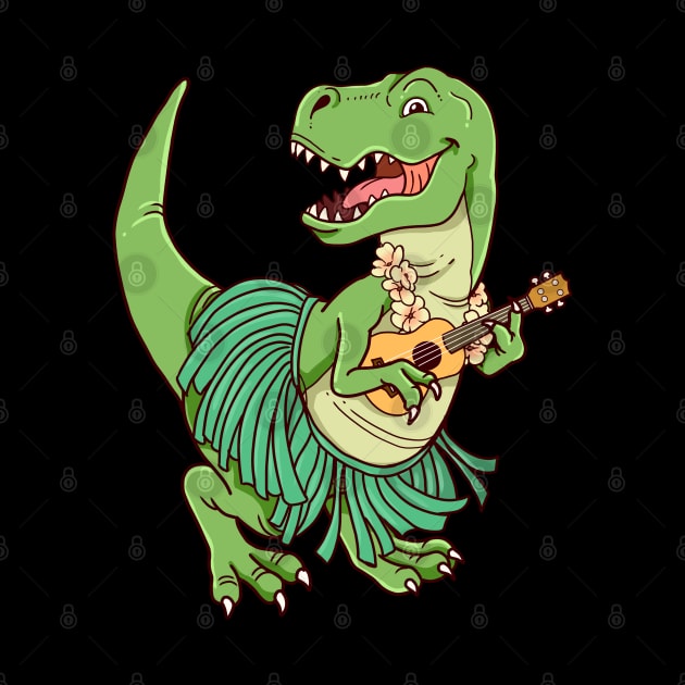 Funny Ukulele Tropical Music Gift Product Dinosaur Ukulele Design by Linco