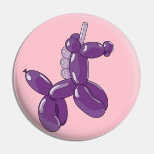 A light and dark purple unicorn ballon Pin