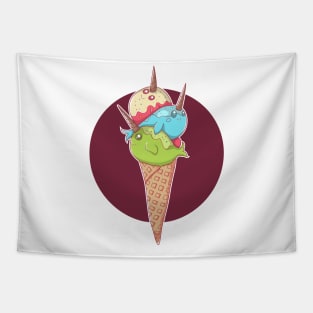 Narwhal icecream Tapestry