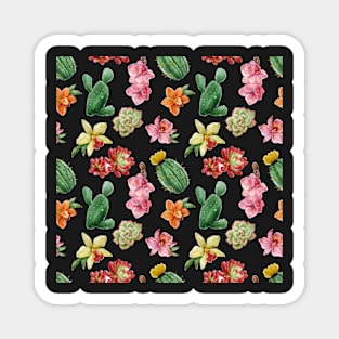 Succulent Flower Pattern Magnet