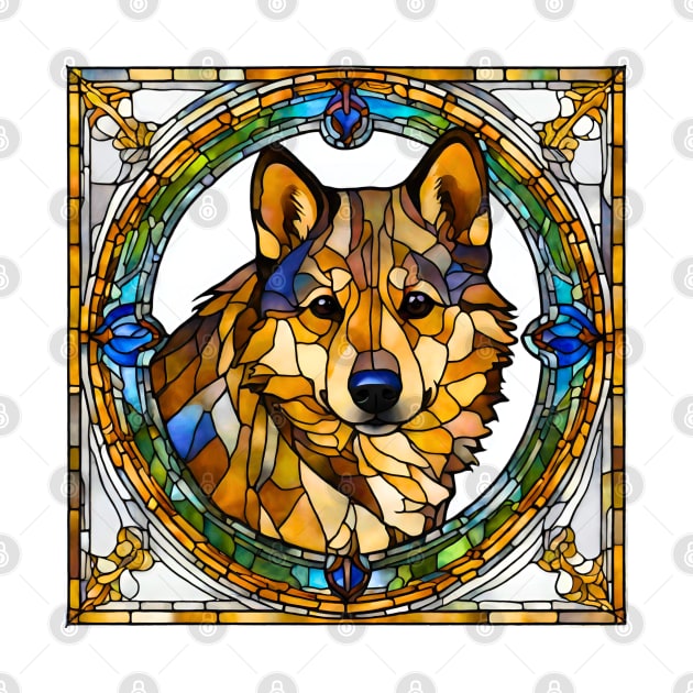 Stained Glass Swedish Vallhund by Doodle and Things