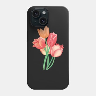 Tulip, flowers, floral design, plant, plants, floral shirt, blooming, flora Phone Case