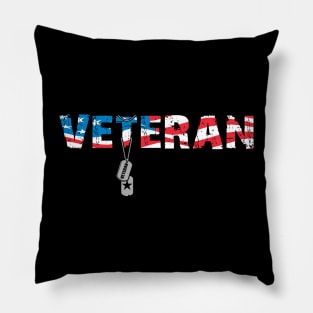 Veteran US Flag Pillow