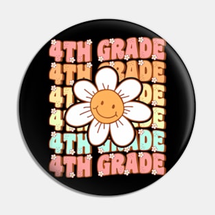 Groovy 4th Grade Back To School First Day of Fourth Grade Pin