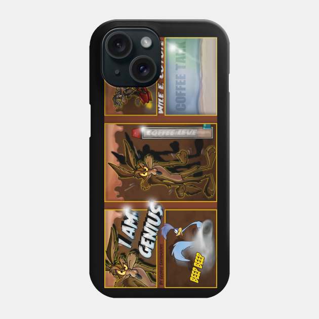 I AM GENIUS COFFEE Phone Case by GEORGE SANTAMOURIS ART