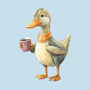 Just a Duck Who Loves Coffee T-Shirt