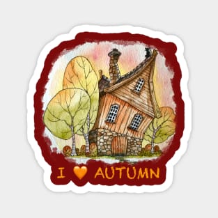 I Love Autumn Magnet