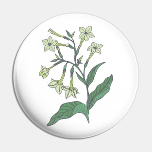 Jasmine tobacco floral pattern Pin