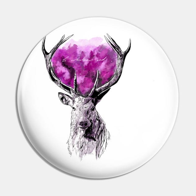 To Whatever End - Lord Of The North - Stag Pin by Sophie Elaina