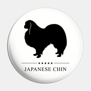 Japanese Chin Black Silhouette Pin