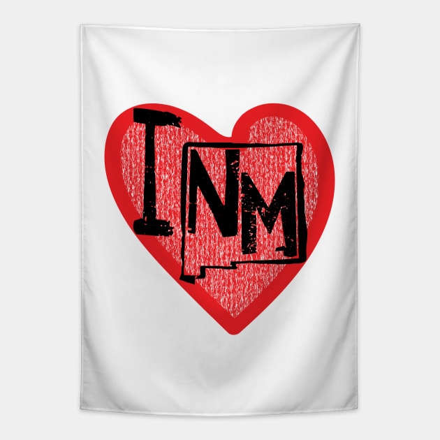 I Love New Mexico I Heart New Mexico Tapestry by pelagio