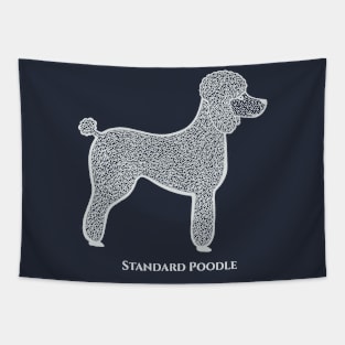 Standard Poodle with Name - detailed lovely dog design for poodle lovers Tapestry