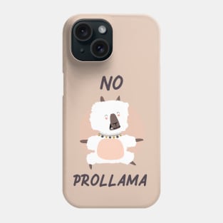 Humor shirt, funny slogan, aesthetic lama design, modern art Phone Case