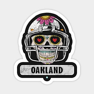 American Football - Oakland Skull Football Gift Magnet