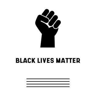 Simple Black Lives Matter in Black and White Letters - Protest Gifts T-Shirt