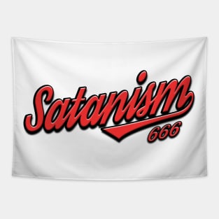 Satanism 666 Retro Team Logo Tapestry