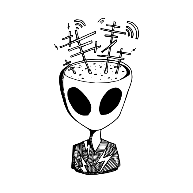 Alien with antenna by TKDoodle