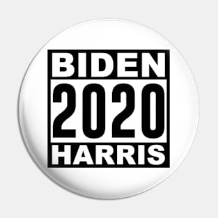 Biden Harris 2020 Black and White Pin