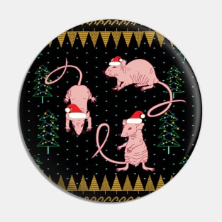 Nude Mice Ugly Christmas Sweater Pin