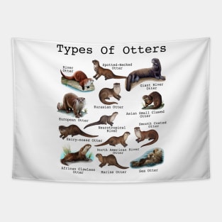 Otters Sea Otter Giant Otter Educational Animal Tapestry