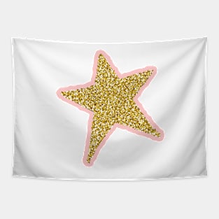 Pink sparkly star Tapestry