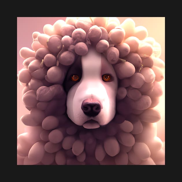 Crazy haired dog with beautiful face by BradshawArt